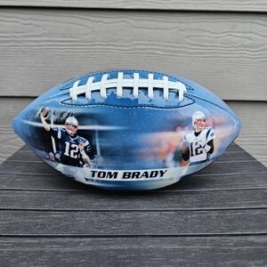 PATRIOTS TOM BRADY #12 TEAM LOGO COLLECTIBLE FOOTBALL RARE 2018 Full Size Ball